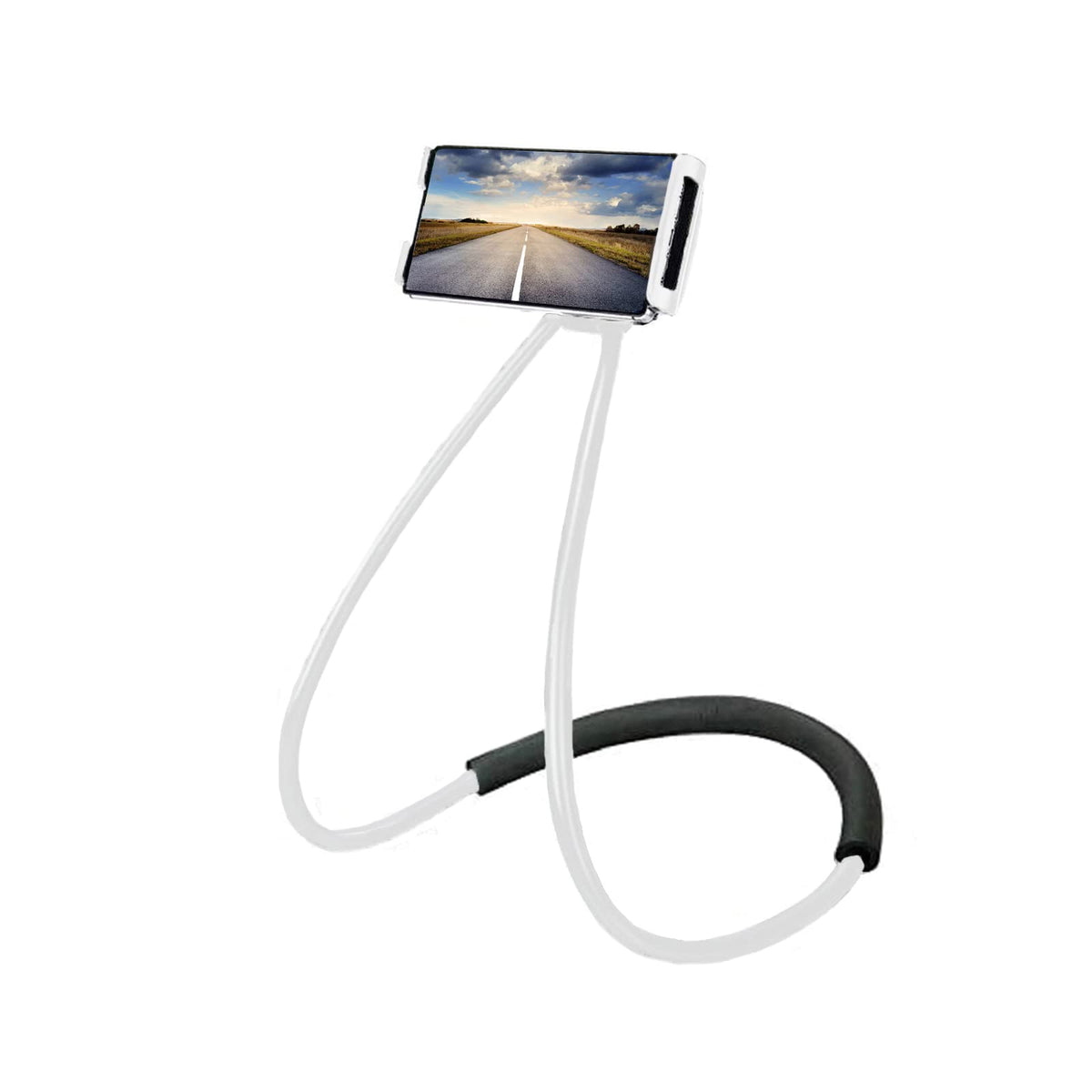 Chapter Seven Universal Smart Mobile Phone Stand,Hanging on Neck Cell Phone Mount Holder, Flexible Lazy Bracket DIY Free Rotating for Multiple Functions (Black)