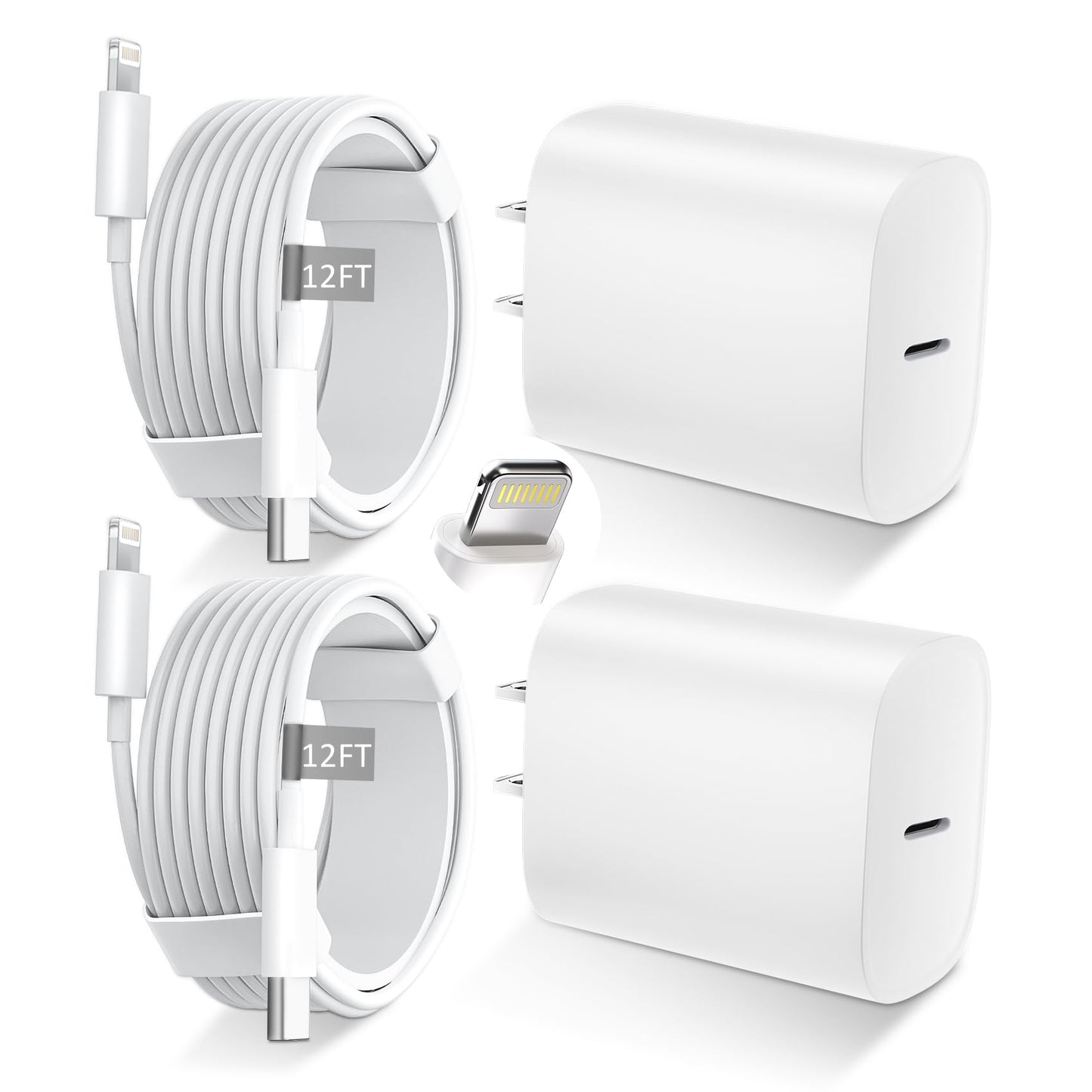 iPhone 14 13 12 11 Charger Fast Charging 20W USB C Charger Type C Charger Fast Charging Block with 10FT Long USB C to Lightning Cable for iPhone 14/13/12/12 Pro Max/11/Xs Max/XR/X,AirPods Pro,2 Pack