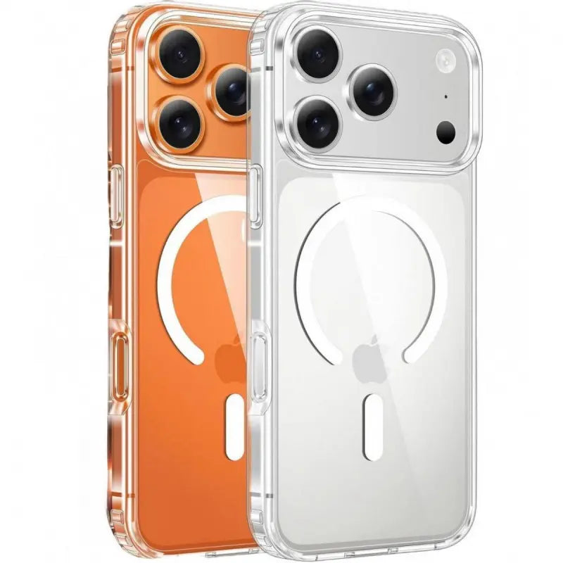 Clear Phone Case For iPhone 17 Pro Max 16 16E 15 14 13 12 11 Pro Plus Air, Magnetic MagSafe Charging Cover, Anti-Yellow UV Resistant, Anti-Fingerprint Slim Shell, Military Shockproof Shatterproof, Full Camera Lens Protection, iPhone 17 Pro Max Case