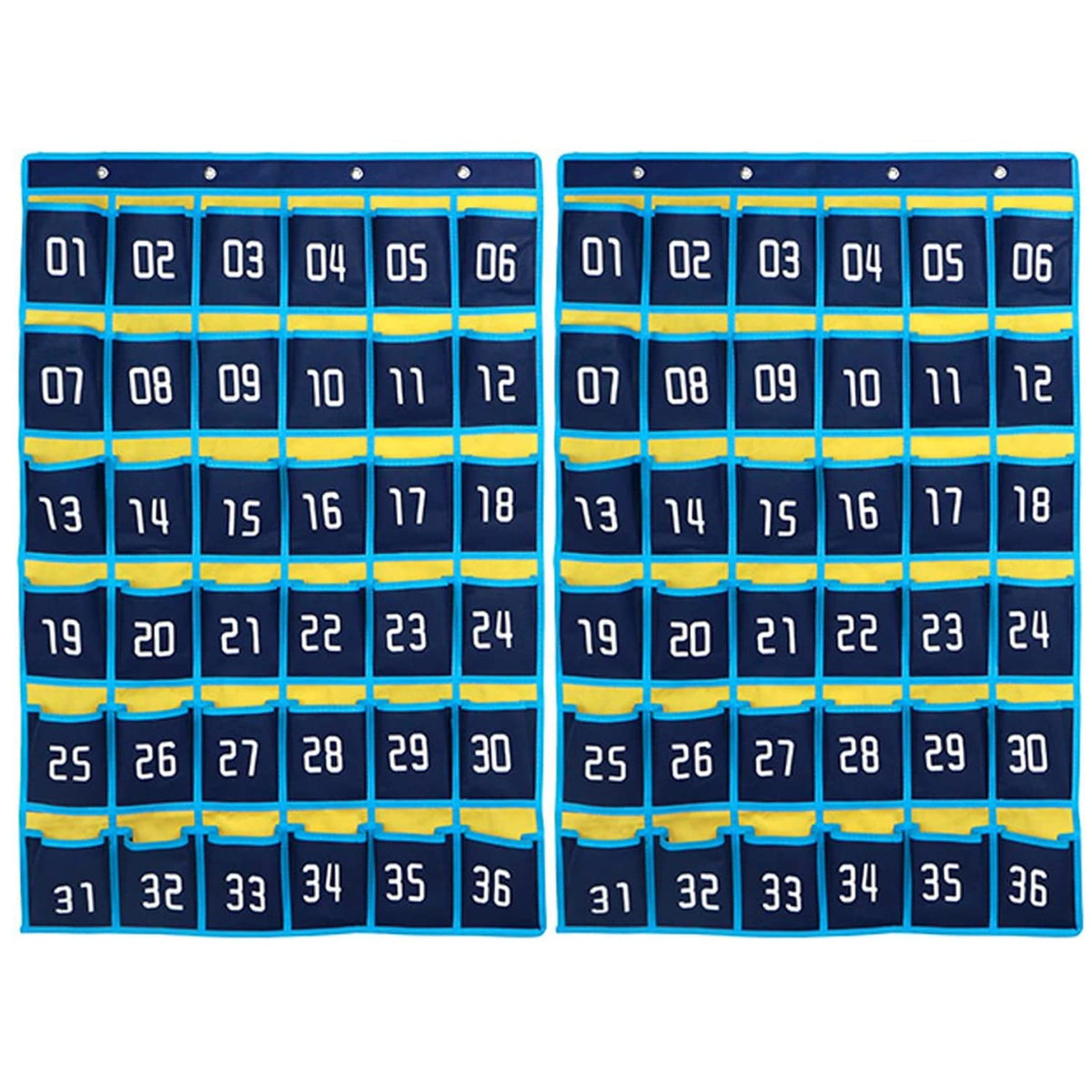Loghot 36 Numbered Pockets Classroom Pocket Chart for Cell Phone Holder | Wall Door Hanging Pocket Organizer for Phone Calculator Holder, Phone Pouch for School Classroom & Office Phone Management