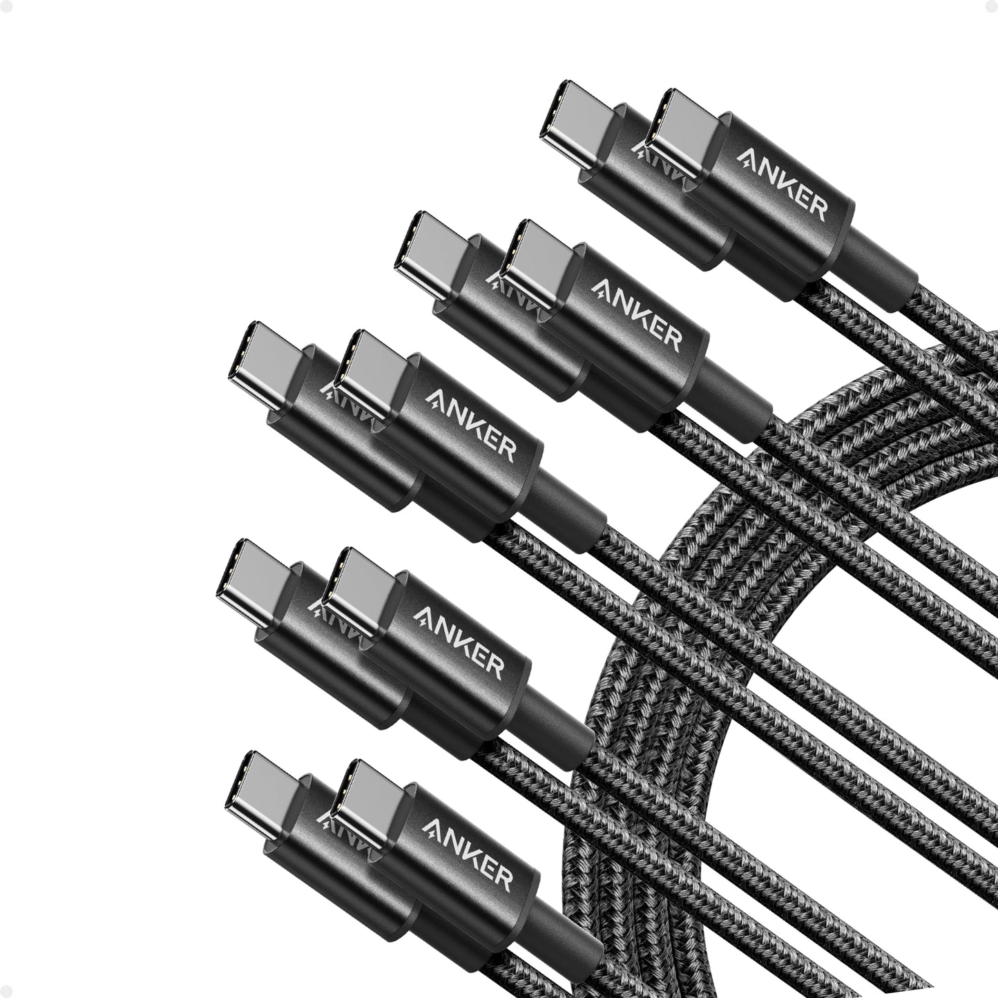 Anker USB C to USB C Cable, 60W Fast Charging Cable (2-Pack, 6 ft, Black) | For iPhone 17 Series, iPad mini 6, and More