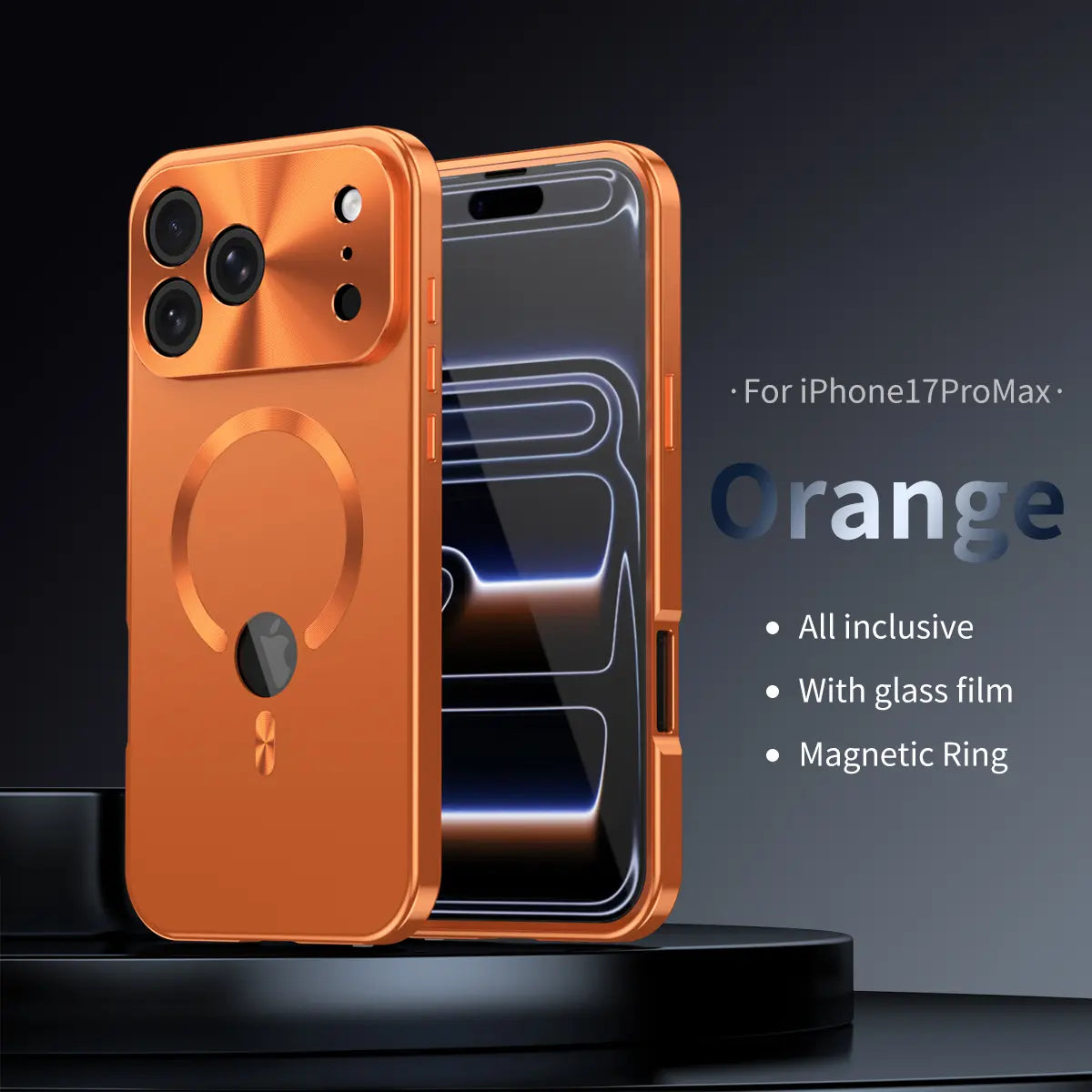iPhone 17 Pro Max Purple Casing Cover Bundle - Metal Aluminum Frame, PC Back, Magnetic TPU Back, Tempered Glass Privacy Screen Protector, Lens Guard, Installation Included, International Protection Warranty for Cellphones tiktokshopbacktoschool, Customize
