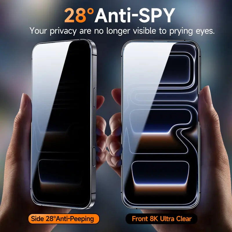 New-MAGIC JOHN 2-Pack Screen Protector for iPhone, Samsung, and Google–Crystal Clear, Scratch-Resistant, Ultra-Smooth Touch, Privacy Protection, Circular Polarized Eye Protection, Easy Installation