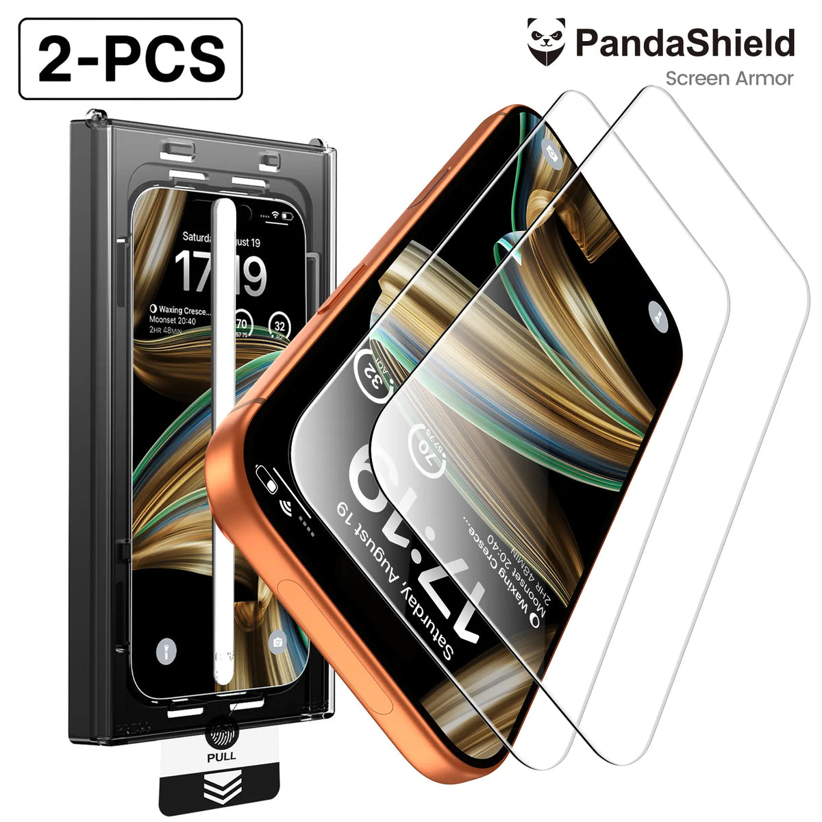[2-PCS] PandaShield HD/Privacy Screen Protector for iPhone 13,14,15,16,17,18 plus pro max – Anti-Spy, Easy Install bo, 9H Hardness, Full Coverage