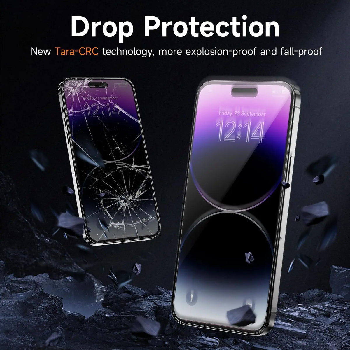 4Pcs Privacy Screen Protector Tempered Glass Compatible For iPhone 16 17 15 14 13 12 11 16e Plus Air Pro Max Anti Spy Tempered Glass Privacy Screen Protector Pro Max Tempered Glass Protector protective