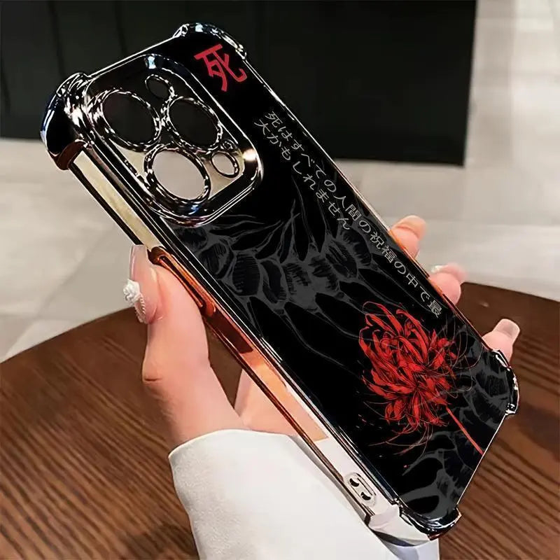 Tokyo Anime Ghoul Phone Case for iPhone 17 Air 16 Promax 15 Plus 14 13 12 11 & Samsung Galaxy S26 Ultra S25 Plus S24 + S23 FE S22 - Shockproof Transparent Soft Back Cover Protection Protective Animal.HM174