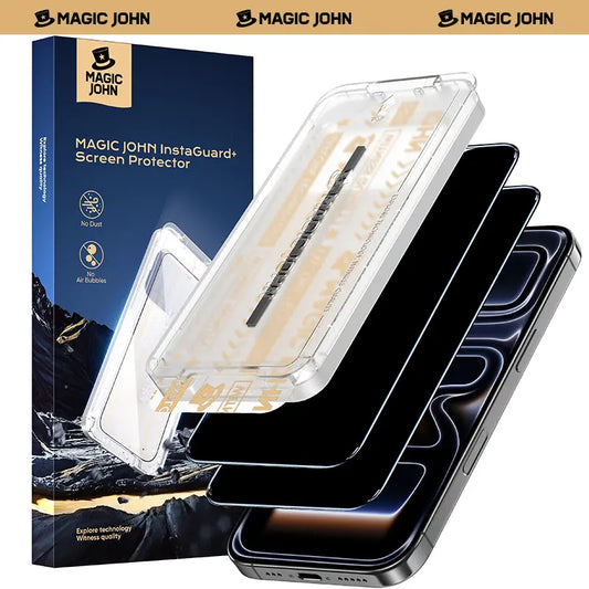 MAGIC JOHN Premium Upgraded Privacy Screen Protector Dustproof Bubble-Free Design Ultra-Clear for iPhone & Samsung summerwins