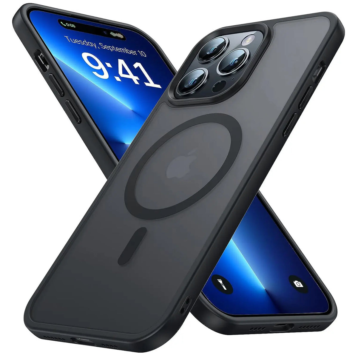 MagSafe-Compatible Shockproof Translucent Matte Back Slim Phone Case with Button Protection, Wireless Charging Support - iPhone 17 Air/17e/16/16e/15/14/13 Plus/12/11 Pro Max Mobile Phone Casing Accessory, Devices, Accessories