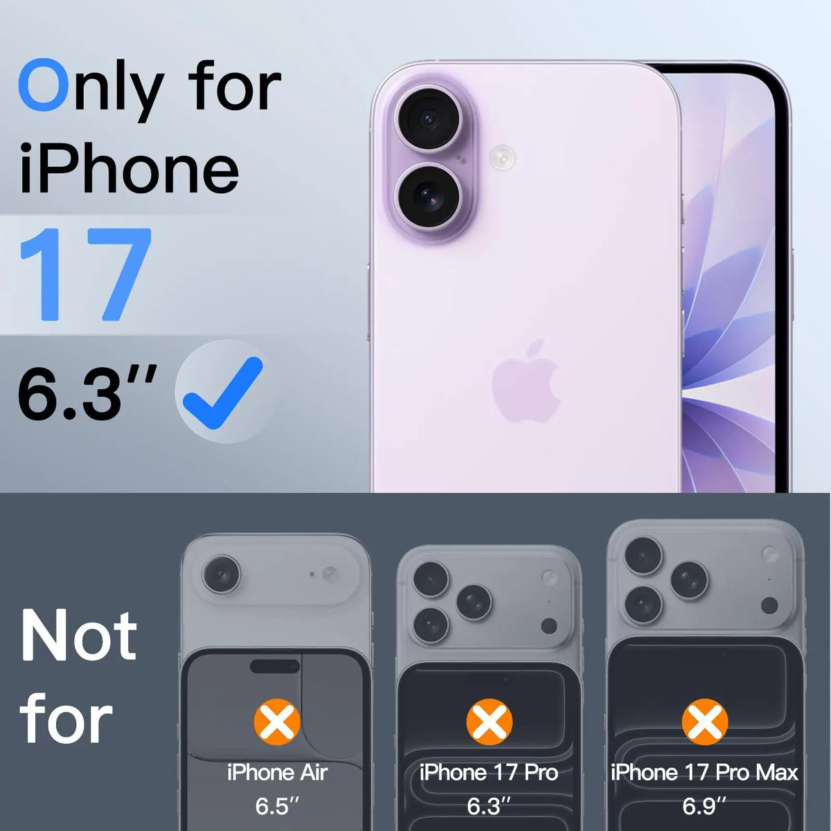 JETech Anti-Spy Tempered Glass Privacy Screen Protector with Camera Lens Protector for iPhone 17 Series Smartphone, Handheld Cellphone Devices, Easy Installation Tool, 2-Pack, Protection