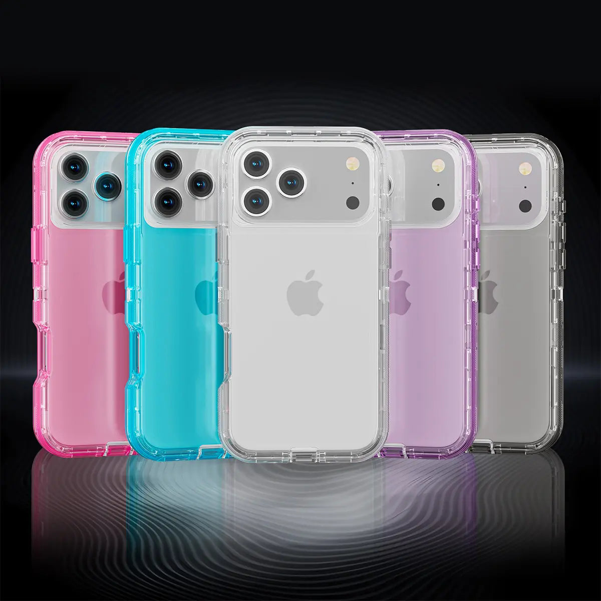 Clear Rugged Case for iPhone 17 Pro Max 17 Air 11 12 13 14 15 16 Pro Max 3-Layer Military Grade Drop Protection Transparent Heavy Duty Shockproof Anti-Fall Case Durable Cover
