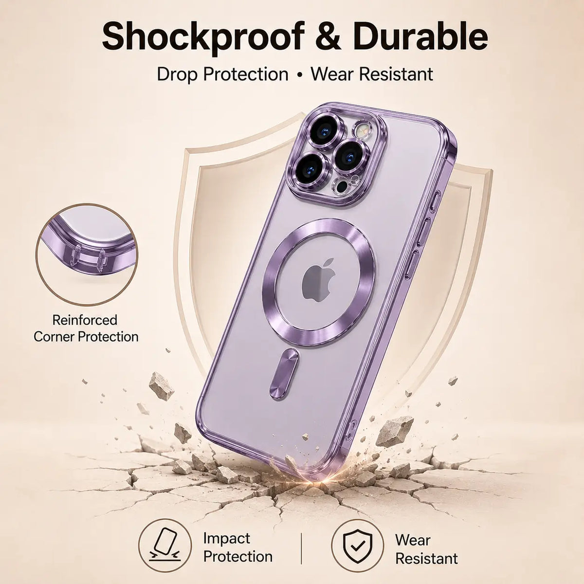 Plating Soft TPU Full Lens Protect Case for iPhone 17Air 17 16 15 14 13 12 11 Pro Max Plus Magsafe Compatible Clear Cover Shockproof Cellphone Protector Black