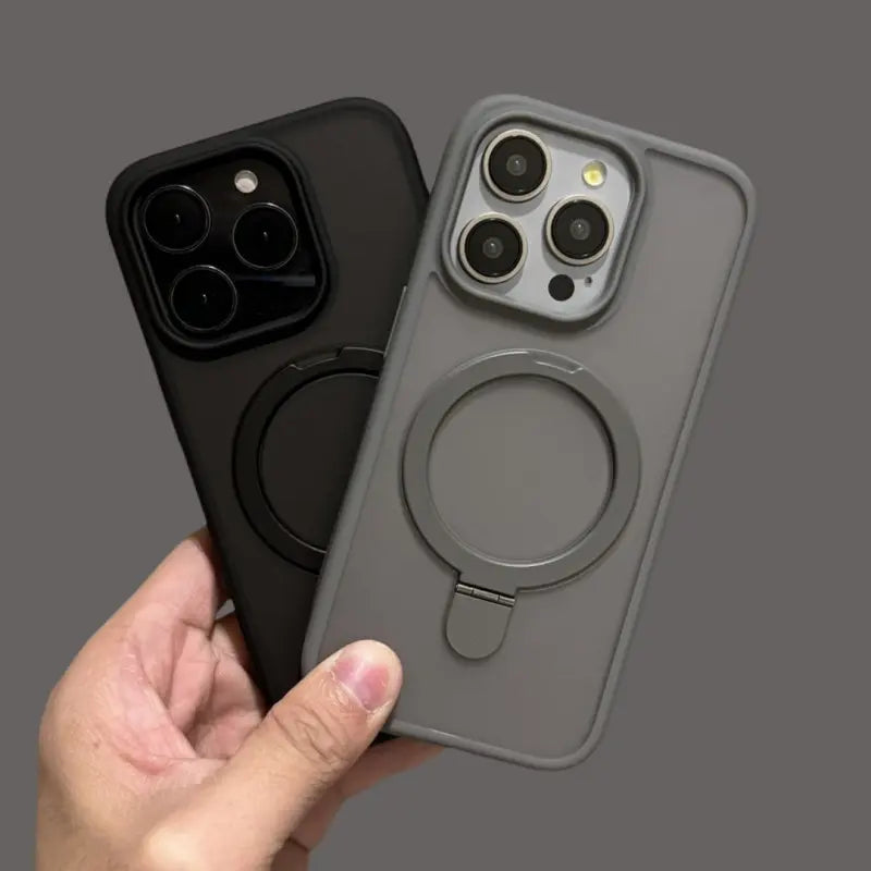 Magnetic Ring Holder Phone Cases for iPhone 17 16 15 14 13 12 11Pro Max Series, Durable Shockproof Protective Covers with Built-in Kickstand, Wireless Charging Compatible Protection Casing for iphone 17 Pro Max