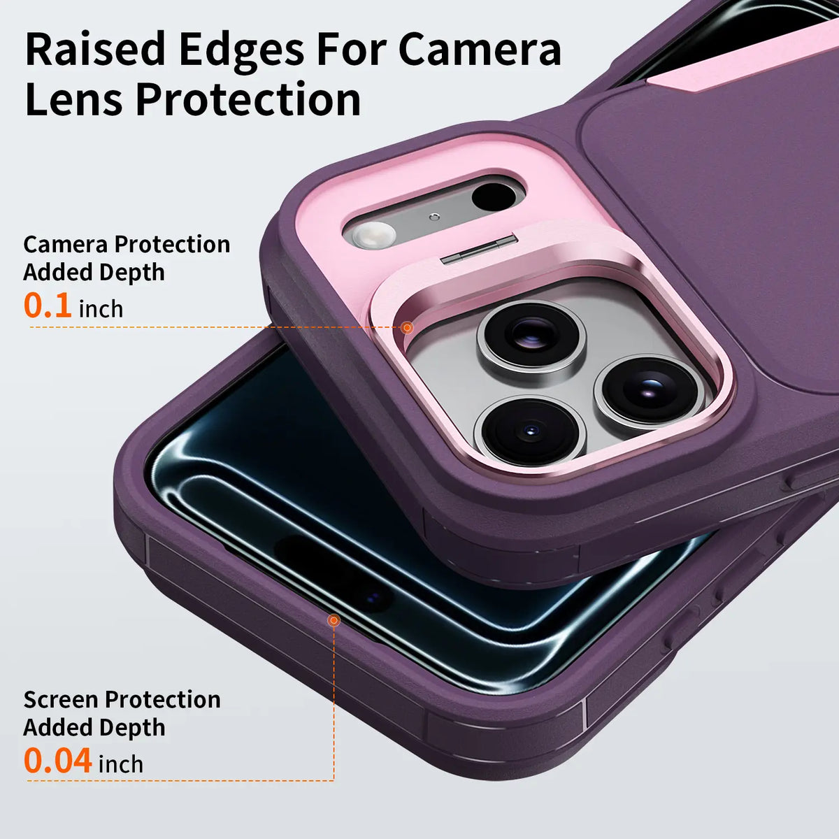 Heavy Duty Shockproof Case for iPhone 17/15/14/13/12 Pro Max with Camera Kickstand, Military Grade Drop Protection, Rugged Full Body Protective Cover