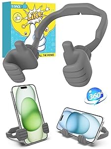 Stocking Stuffers for Teens Boys Girls Kids Gifts Cell Phone Stand for Desk | Upgrade Adjustable Thumbs Up Lazy Phone Holder for iPhone, Christmas Birthday Gifts for Men Women Adults Husband Wife, Blue