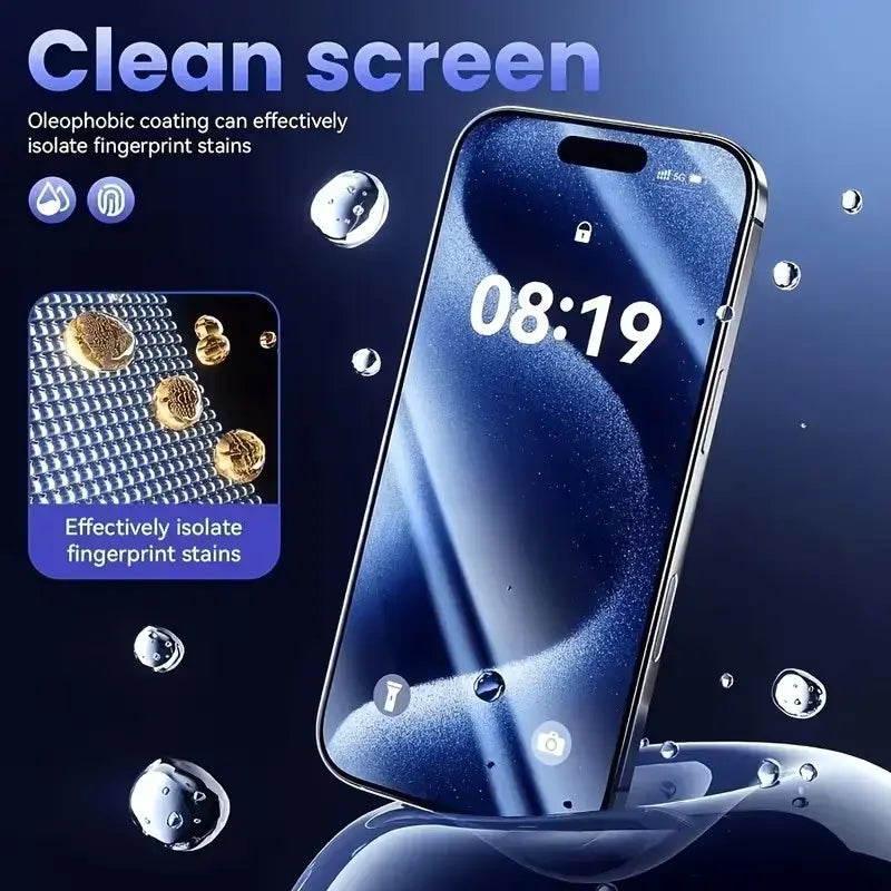 3 Pack Privacy Screen Protector for iPhone 17 Pro Max/16/15/14/13 Pro Max, Anti-Spy Protective Tempered Glass, 9H Hardness, Durable, Bubble-Free Installation, Fingerprint Resistant