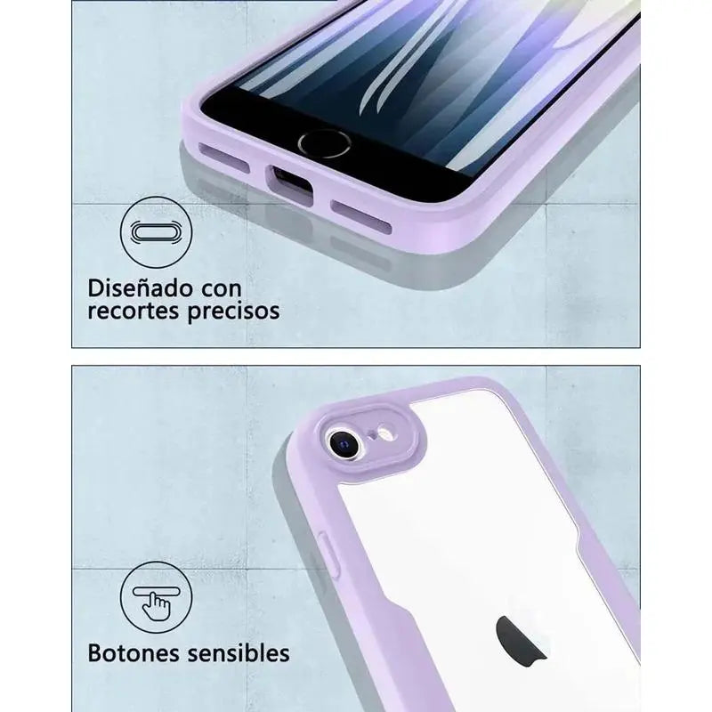 360 Full Body Double-Side Screen Protector Case, Shockproof Smartphone Accessory for iPhone 17 Air/17/16E/16/15/14/13/12 Pro Max Plus, Cellphone Handheld Device Cover