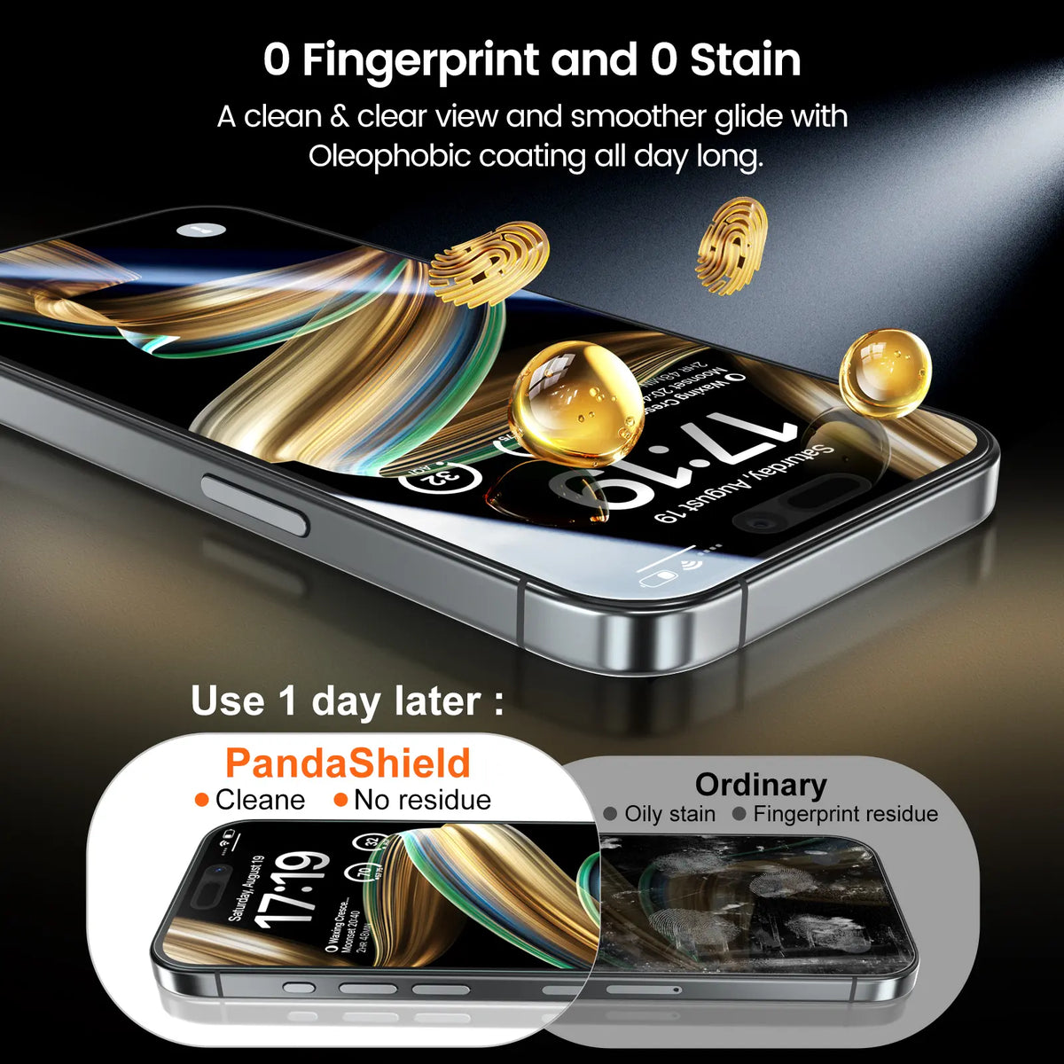 [2-PCS] PandaShield HD/Privacy Screen Protector for iPhone 13,14,15,16,17,18 plus pro max – Anti-Spy, Easy Install bo, 9H Hardness, Full Coverage
