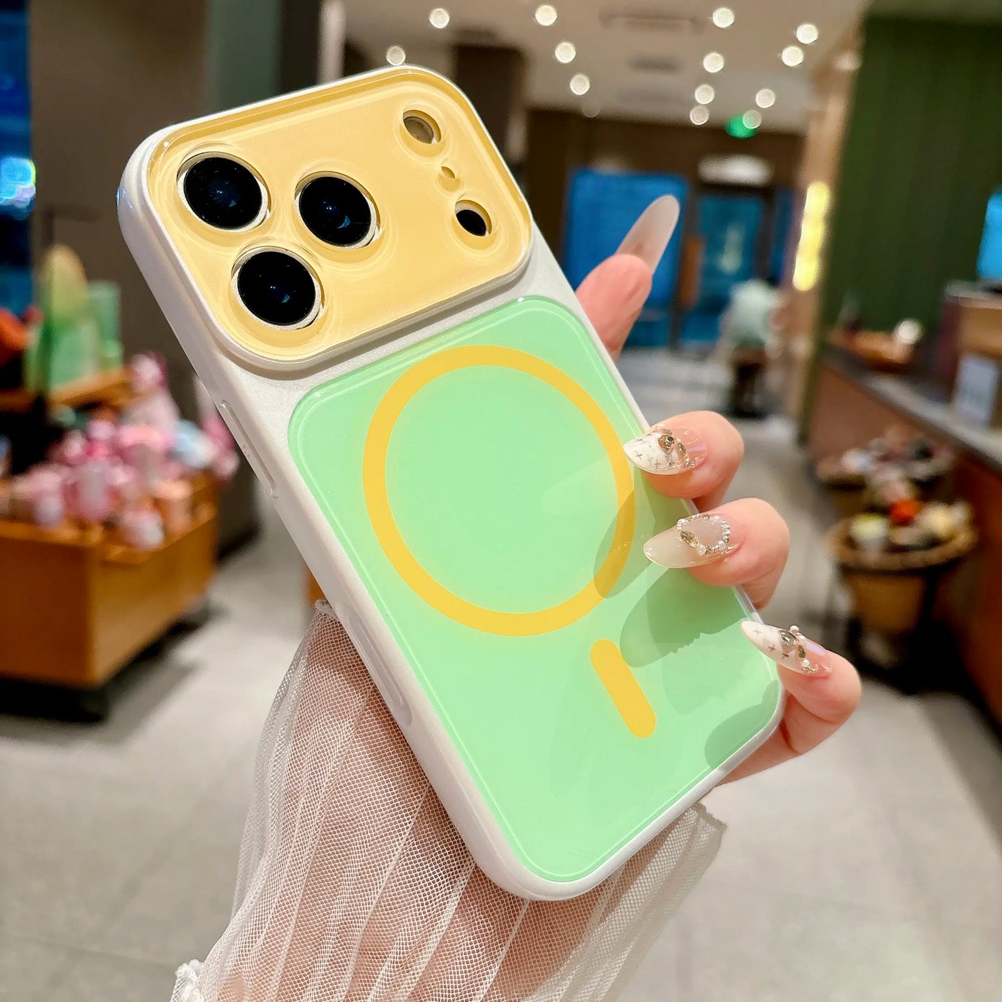 #SummerFinds dopamine Contrast color newly upgraded with magnetic suction Suitable for iPhone 17 16 15 14 Pro Max Magnetic phone case Contrast color full lens protection Compatible with iPhone 17 Pro Max Magnetic phone case No paint peeling, anti-fall an