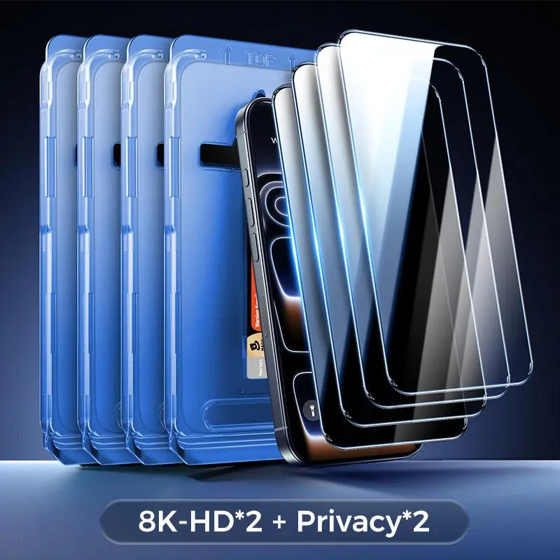New-MAGIC JOHN 2-Pack Screen Protector for iPhone, Samsung, and Google–Crystal Clear, Scratch-Resistant, Ultra-Smooth Touch, Privacy Protection, Circular Polarized Eye Protection, Easy Installation summerwins