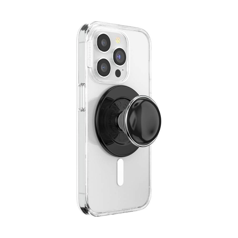 PopSockets Adhesive Phone Grip, Holder- Black | Secure Comfortable Hold, Anti-Drop, Kickstand, Black, iPad, Removable, Popper