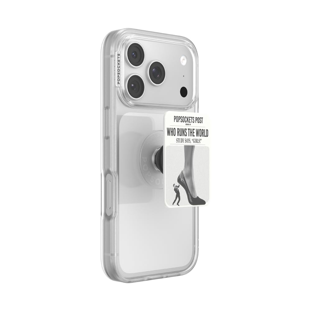PopSockets Adhesive Phone Grip, Holder- Black | Secure Comfortable Hold, Anti-Drop, Kickstand, Black, iPad, Removable, Popper