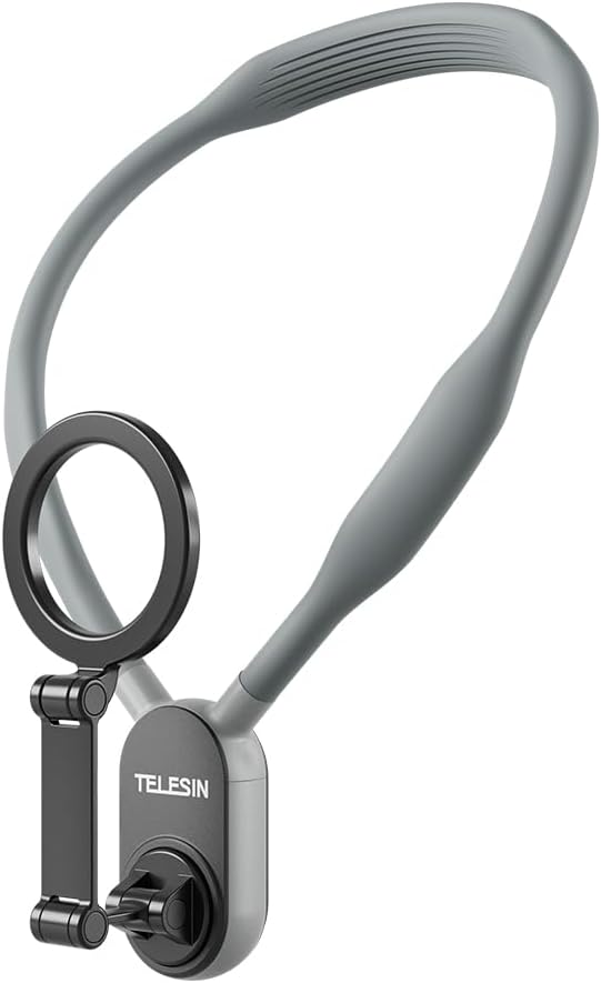 TELESIN Magnetic Neck Mount for Phones, Neck Phone Holder POV/Vlog Mount | Hand Free Phone Neck Holder Chest Stand Strap Video Recording for iPhone 17 16 15 14 13 12 Seires Android Phones