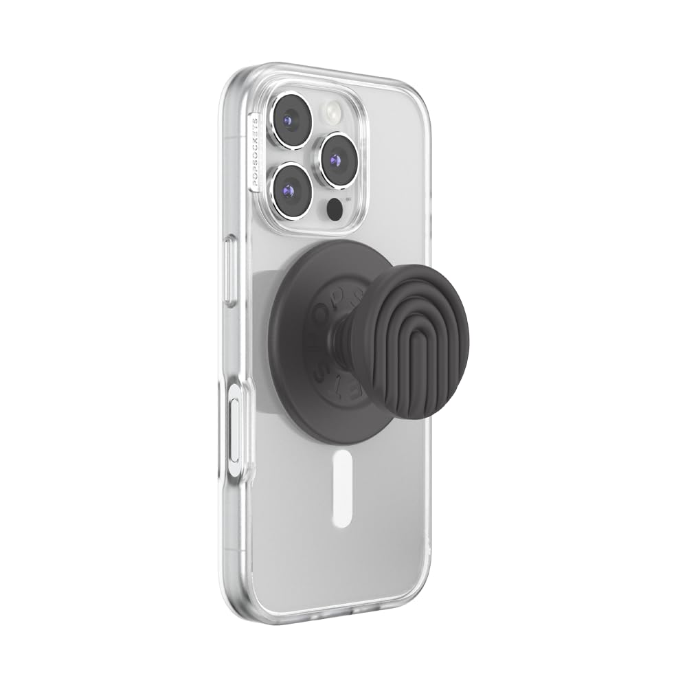 PopSockets Adhesive Phone Grip, Holder- Black | Secure Comfortable Hold, Anti-Drop, Kickstand, Black, iPad, Removable, Popper