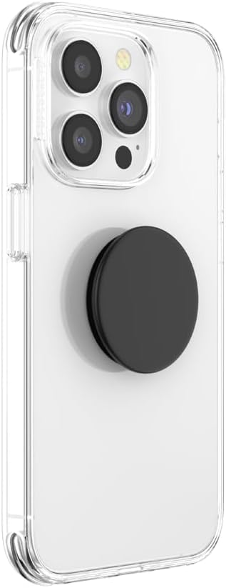 PopSockets Adhesive Phone Grip, Holder- Black | Secure Comfortable Hold, Anti-Drop, Kickstand, Black, iPad, Removable, Popper