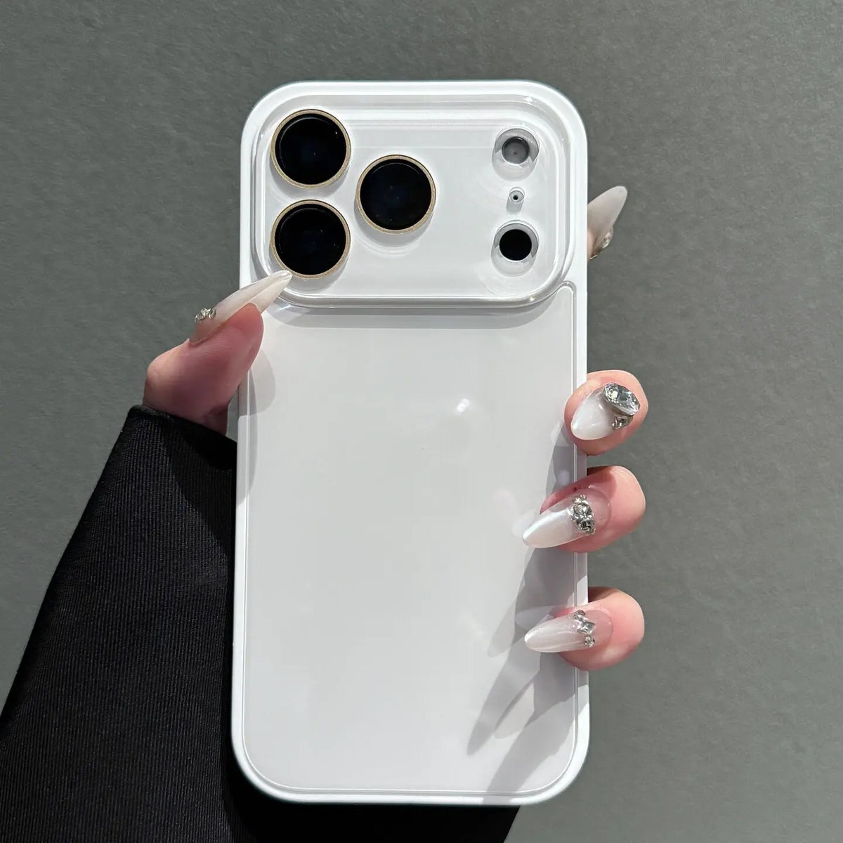Cute Bright Pink Glossy Phone Case, Skin-Feel Soft TPU Bumper & Hard PC Back, Full Lens Protection, Minimalist Pink & White, Compatible with iPhone 17/16/15/14/13/12/11 Pro Max Plus Air 17E 16E MINI