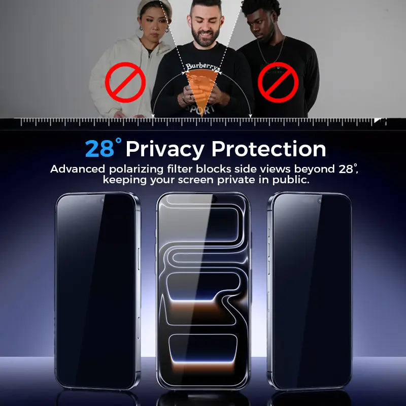 MAGIC JOHN Premium Upgraded Privacy Screen Protector Dustproof Bubble-Free Design Ultra-Clear for iPhone & Samsung summerwins