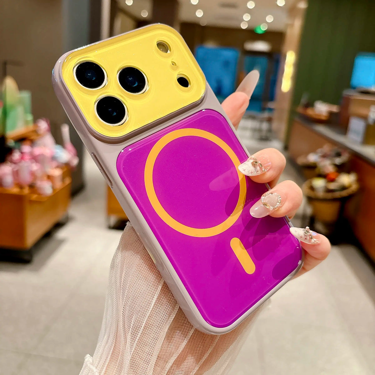 #SummerFinds dopamine Contrast color newly upgraded with magnetic suction Suitable for iPhone 17 16 15 14 Pro Max Magnetic phone case Contrast color full lens protection Compatible with iPhone 17 Pro Max Magnetic phone case No paint peeling, anti-fall an