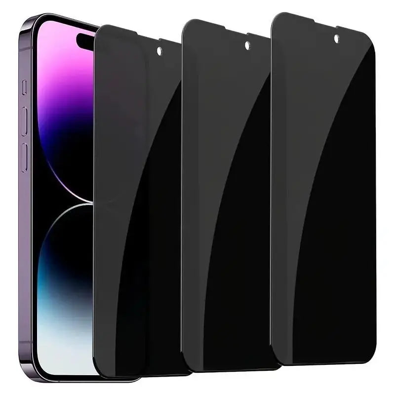 Anti-Spy Privacy Phone Screen Protector, Privacy Glass Cover, Tempered Screen Film Compatible with iPhone 17 16 15 14 13 12 11 Pro Max Plus Air, Mobile Phone Accessories