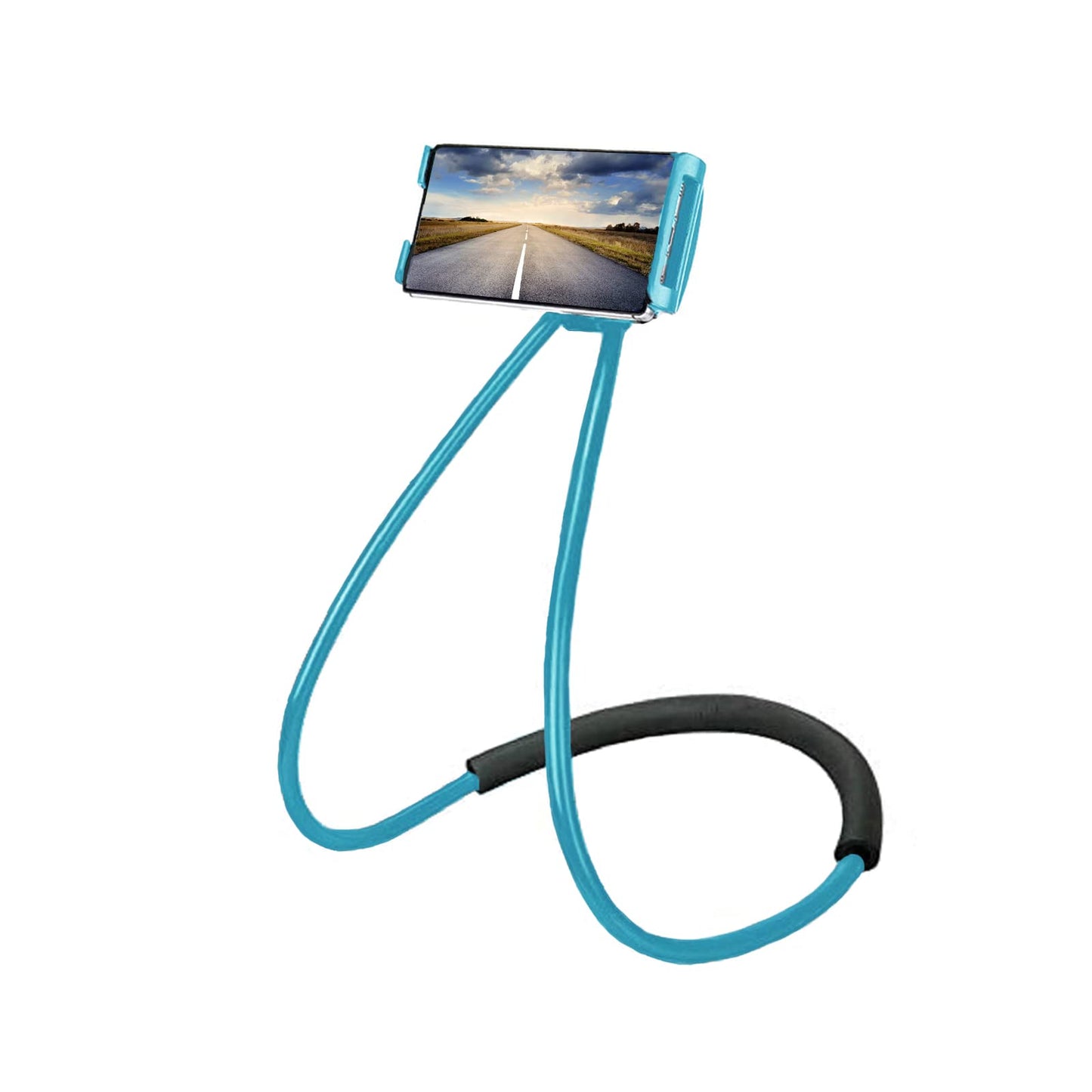 Chapter Seven Universal Smart Mobile Phone Stand,Hanging on Neck Cell Phone Mount Holder, Flexible Lazy Bracket DIY Free Rotating for Multiple Functions (Black)