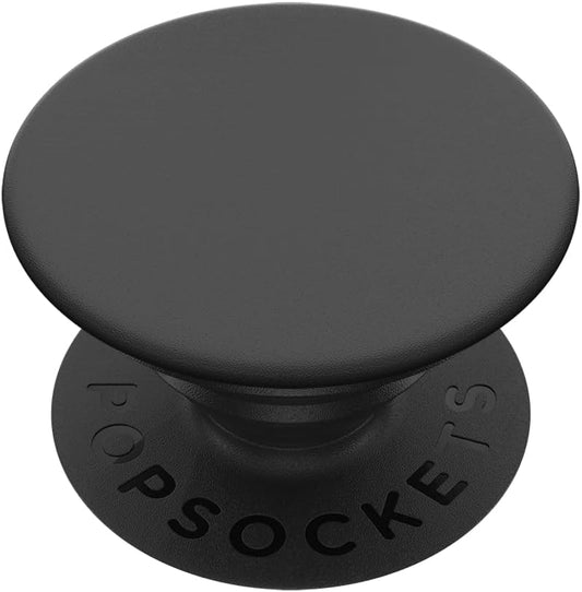 PopSockets Adhesive Phone Grip, Holder- Black | Secure Comfortable Hold, Anti-Drop, Kickstand, Black, iPad, Removable, Popper