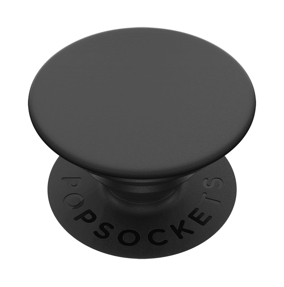 PopSockets Adhesive Phone Grip, Holder- Black | Secure Comfortable Hold, Anti-Drop, Kickstand, Black, iPad, Removable, Popper