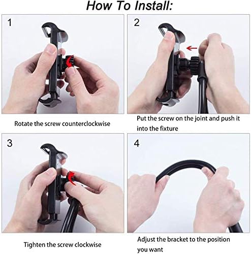 Cell Phone Stand Hanging on Neck Upgraded, Hands-Free Mobile Phone Holder Clip on Bed/Table 360° Rotation iPhone Tablet Mount Bracket, 27.6''/70 cm Length for 4.7''-6.7'' Screen