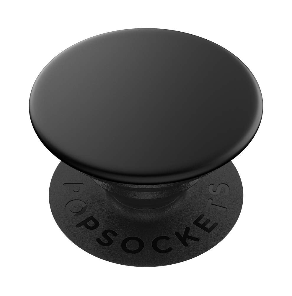 PopSockets Adhesive Phone Grip, Holder- Black | Secure Comfortable Hold, Anti-Drop, Kickstand, Black, iPad, Removable, Popper