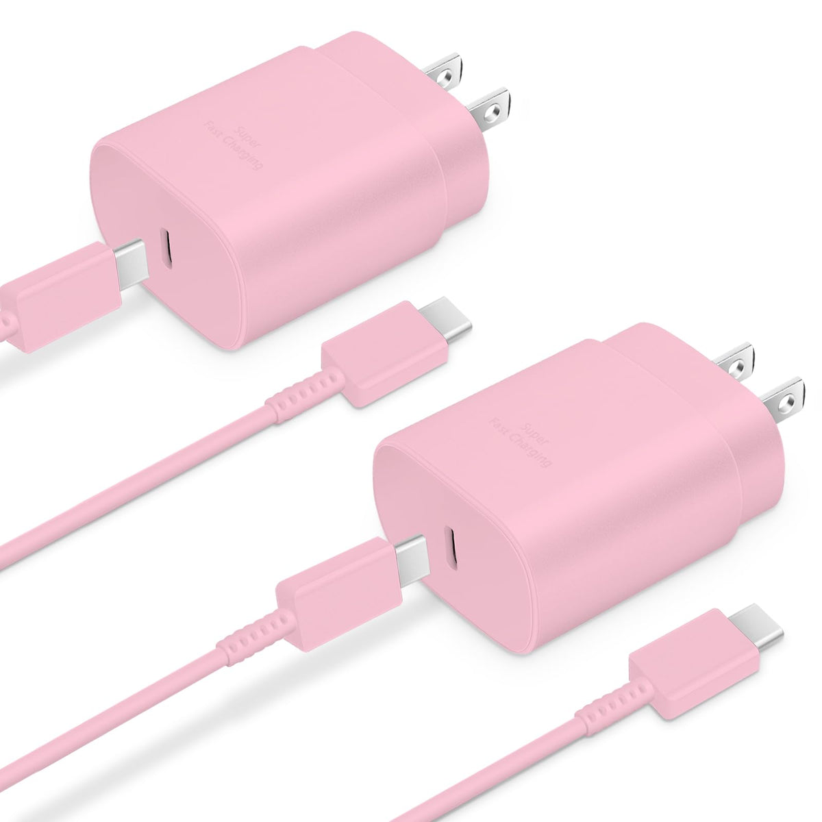 GUUSMART Type C Charger 2-Pack 25W Long 6ft USB C Charger Cable | Type C Charger Fast Charging Block Compatible with Galaxy S26 S25 S24 S23 S22 S21/iPhone 17/16/15 Pro Max/15 Plus-Black