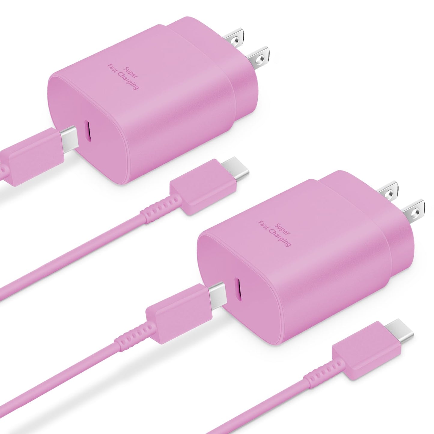 GUUSMART Type C Charger 2-Pack 25W Long 6ft USB C Charger Cable | Type C Charger Fast Charging Block Compatible with Galaxy S26 S25 S24 S23 S22 S21/iPhone 17/16/15 Pro Max/15 Plus-Black