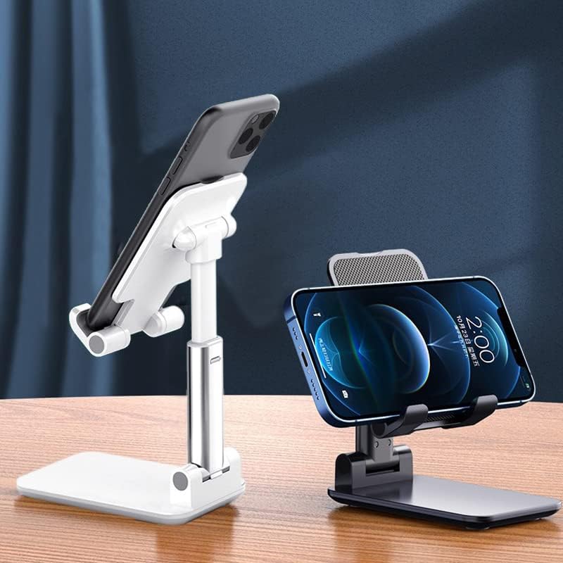 Meetuo 2 Pcs Cell Phone Stand for Desk Adjustable Desktop Phone Holder | Adjustable Angle Height, Fully Foldable&Portable, Compatible with iPhone 17/16/15/14/13/12/Smartphones