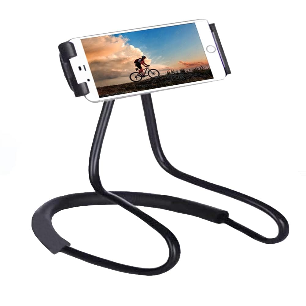 Lazy Bracket - Universal Hanging on Neck Lazy Phone Holder DIY Free Rotating Stand on Table Smart Multiple Functions Mobile Phone Mount Stand(Blue)