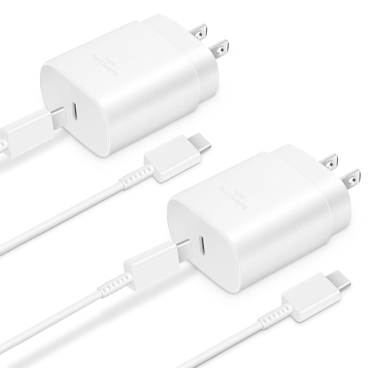 GUUSMART Type C Charger 2-Pack 25W Long 6ft USB C Charger Cable | Type C Charger Fast Charging Block Compatible with Galaxy S26 S25 S24 S23 S22 S21/iPhone 17/16/15 Pro Max/15 Plus-Black