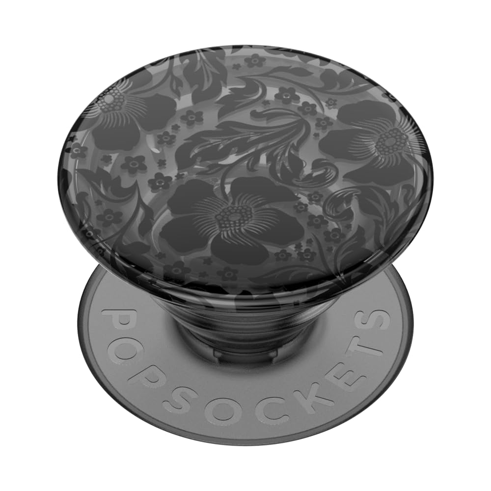 PopSockets Adhesive Phone Grip, Holder- Black | Secure Comfortable Hold, Anti-Drop, Kickstand, Black, iPad, Removable, Popper