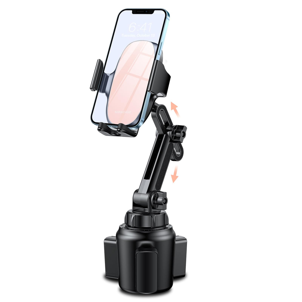 Miracase [Upgraded Version] Cup Phone Holder for Car, Universal Adjustable Long Neck Car Phone Mount Cradle Friendly Compatible with iPhone Samsung Google and All 4.0-7.0 inches Smartphones