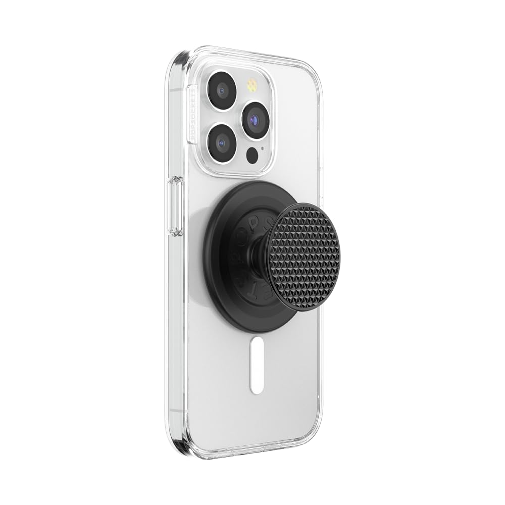 PopSockets Adhesive Phone Grip, Holder- Black | Secure Comfortable Hold, Anti-Drop, Kickstand, Black, iPad, Removable, Popper