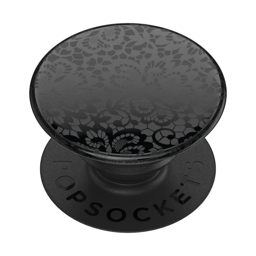 PopSockets Adhesive Phone Grip, Holder- Black | Secure Comfortable Hold, Anti-Drop, Kickstand, Black, iPad, Removable, Popper