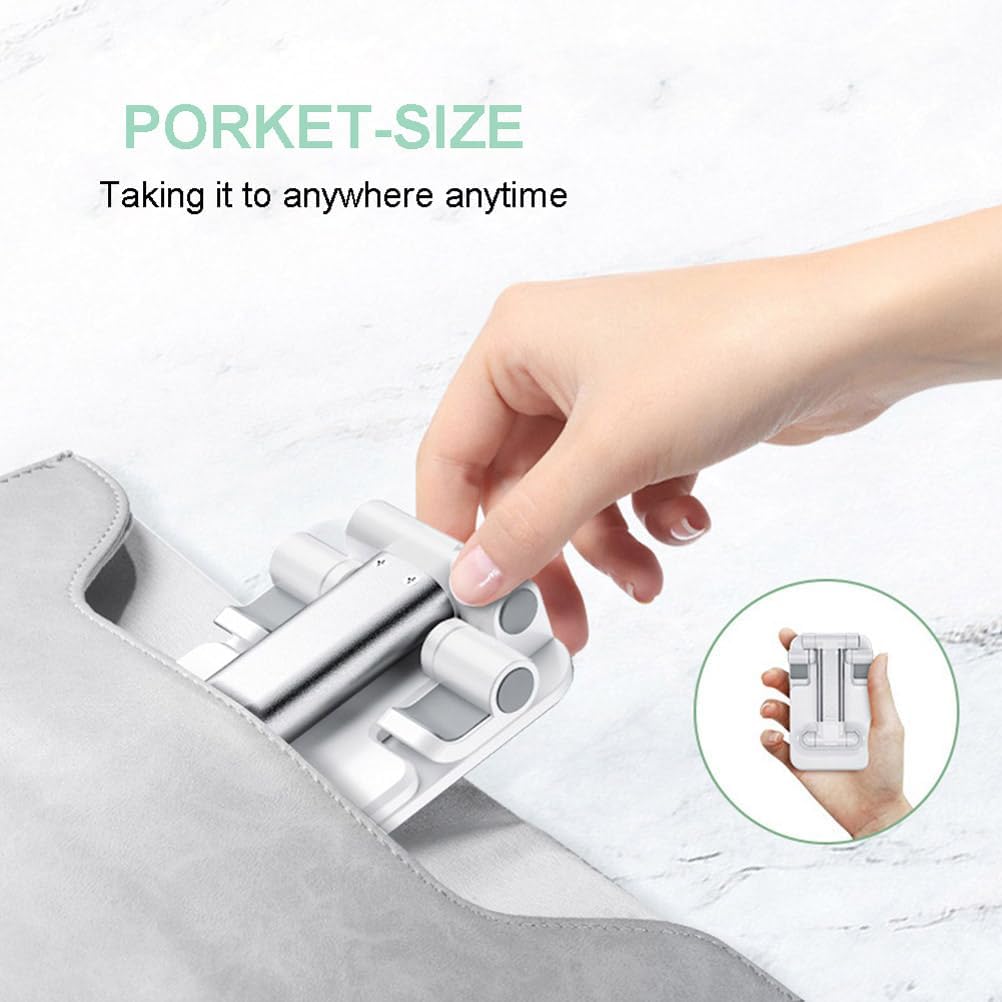 Phone Stand for Desk Cell Phone Holder Stands for iPhones | Mini, Cute, Portable, Fully Foldable, Under 8" Devices, All Smart phones, Office Accessories