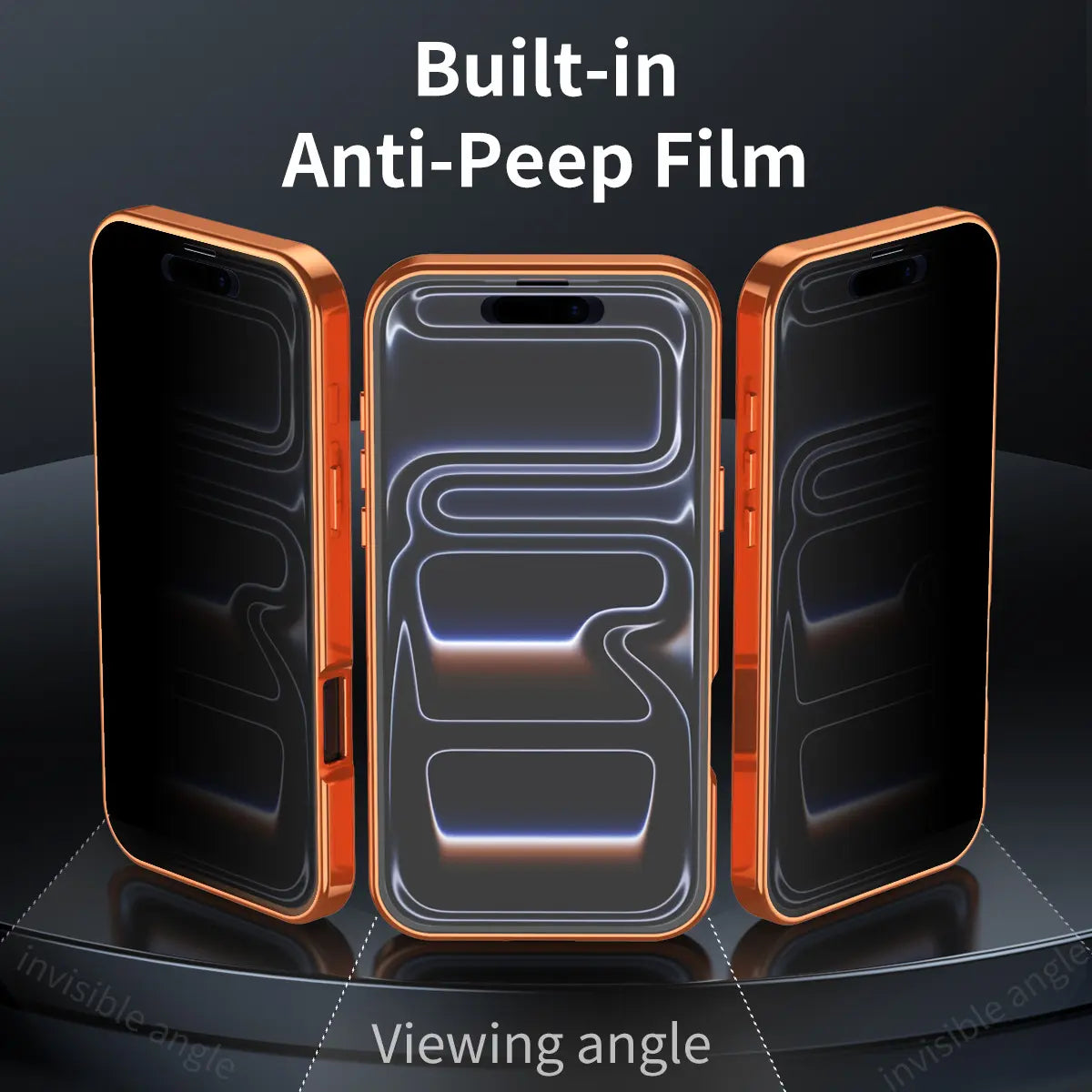 Aesthetic Magnetic Smartphone Casing - Anti-Peeping, Shockproof, Leakproof Stand, Anti-Fingerprint Protective Cover with Screen Protection for European Customized Devices, Compatible with iPhone 17 Pro Original Back Panel, iPhone 16/15/14/13