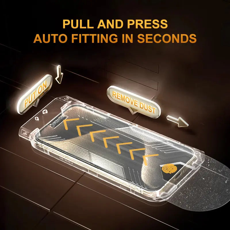 [2PCS] FUNCAT GLOBAL Screen Protector For iPhone 1716/15/14/13/12 Dust-free Applicator (Reusable Easy Installation) Headset Covered, Fully Protection, Fingerprint-proof, Electroplated Layer, Tempered glass