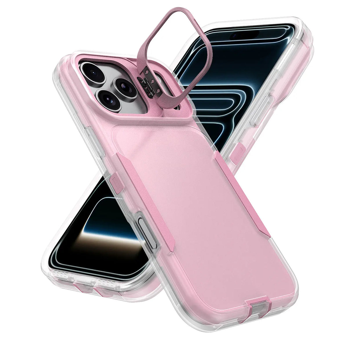 For iPhone 17 Pro Max 16 15 14 13 12 Case with Stand, Drop Proof 2-Layer Full Body Protection, Heavy-Duty Shockproof Protection, Rugged Phone Cover